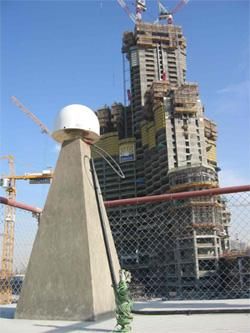 pilastru retea la sol solutie geodezica - burj dubai